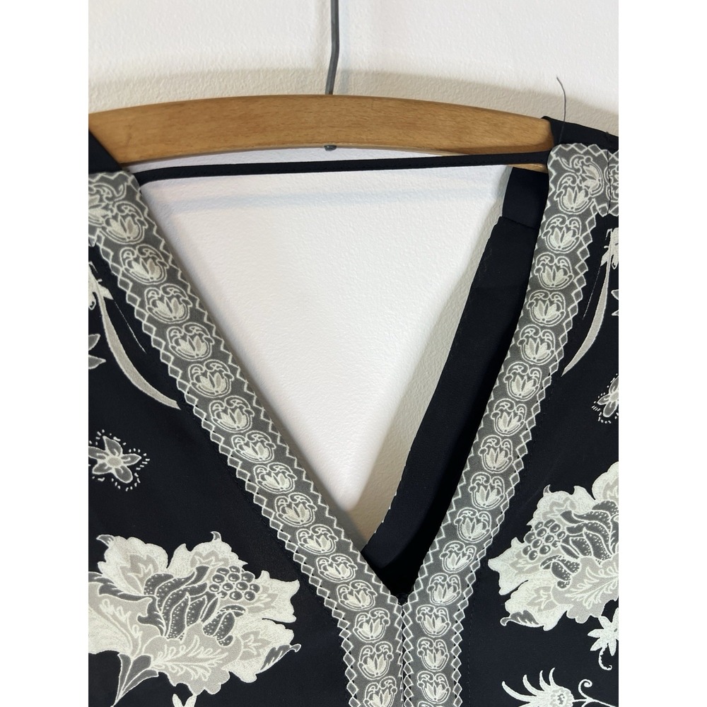 Rose + Olive Boho Floral Abstract Top Festival Retro Hippie Chic Women S - Picture 9 of 9